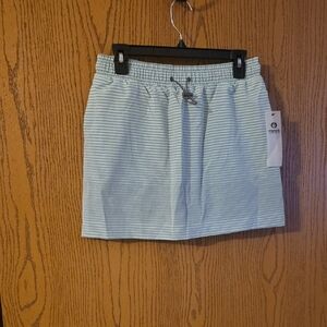 Mono B Aqua Striped Athletic Skort